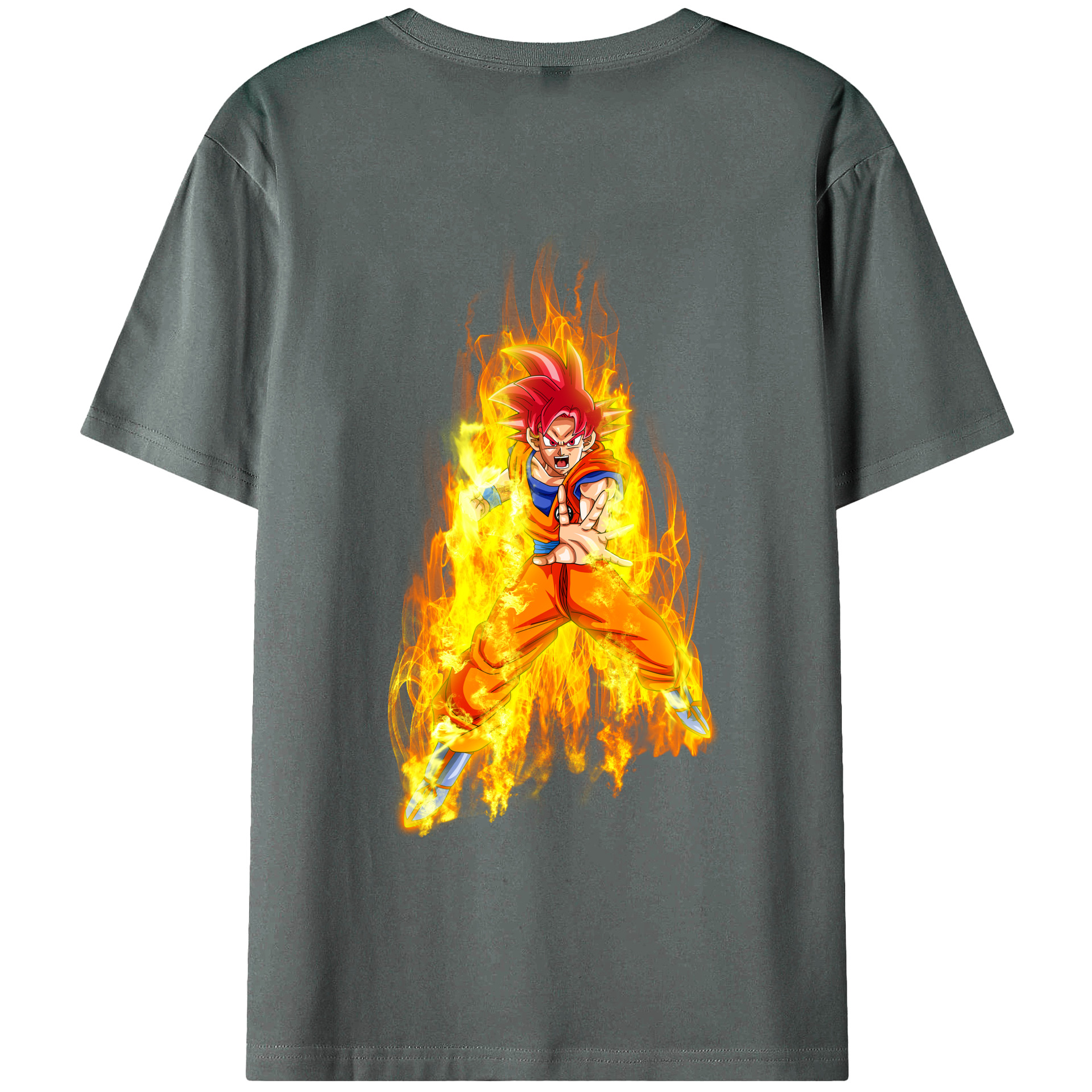 （画像用） ドラゴンボール 孫悟空（そん ごくう）Son Goku カカロット DRAGON BALL Kakarotto 綿100％ メンズ半袖Tシャツ（バックプリント） 通気性